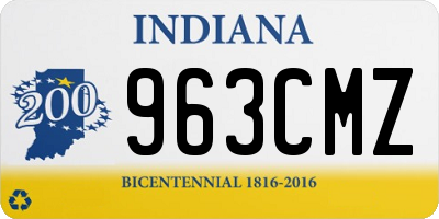 IN license plate 963CMZ