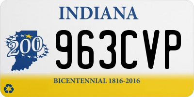IN license plate 963CVP
