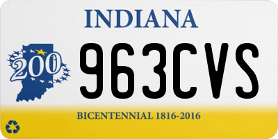 IN license plate 963CVS
