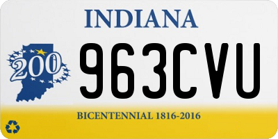 IN license plate 963CVU