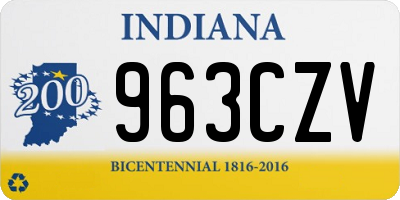IN license plate 963CZV