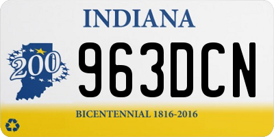 IN license plate 963DCN