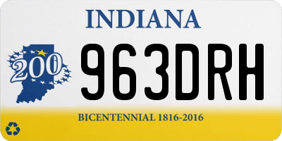 IN license plate 963DRH