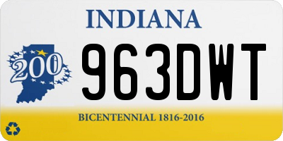 IN license plate 963DWT