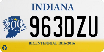 IN license plate 963DZU