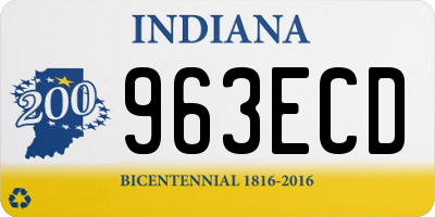 IN license plate 963ECD