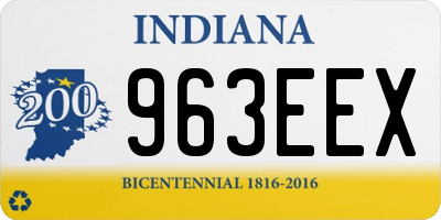 IN license plate 963EEX