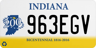 IN license plate 963EGV