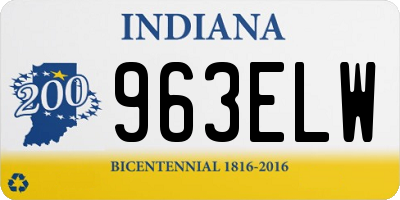 IN license plate 963ELW
