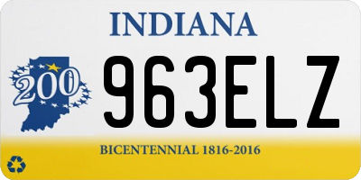 IN license plate 963ELZ
