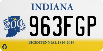 IN license plate 963FGP