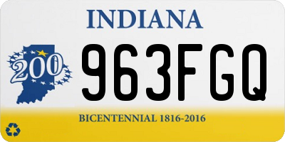 IN license plate 963FGQ