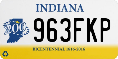IN license plate 963FKP