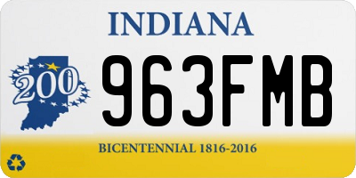 IN license plate 963FMB