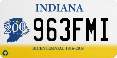 IN license plate 963FMI