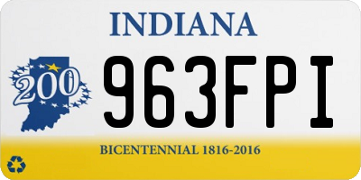 IN license plate 963FPI