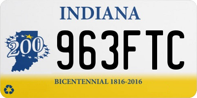 IN license plate 963FTC