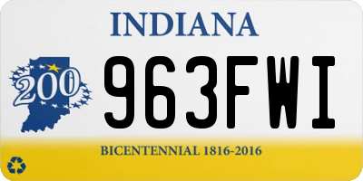 IN license plate 963FWI