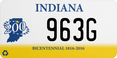 IN license plate 963G