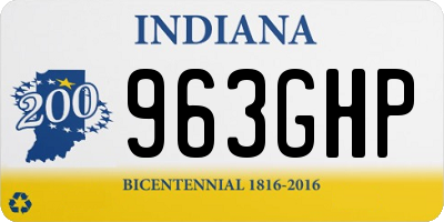 IN license plate 963GHP