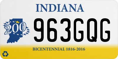 IN license plate 963GQG