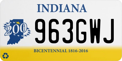 IN license plate 963GWJ