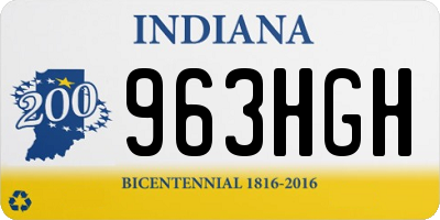 IN license plate 963HGH