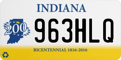IN license plate 963HLQ