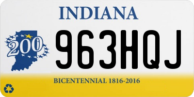 IN license plate 963HQJ