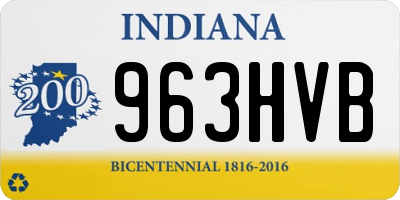 IN license plate 963HVB
