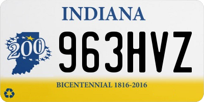 IN license plate 963HVZ