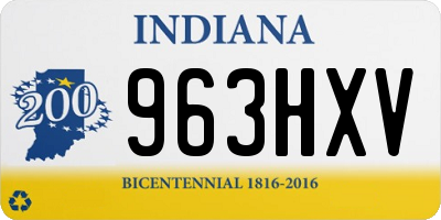 IN license plate 963HXV