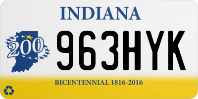 IN license plate 963HYK