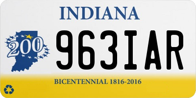 IN license plate 963IAR