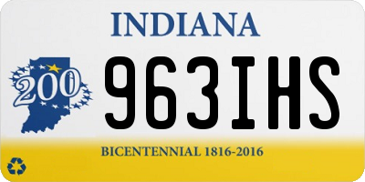 IN license plate 963IHS