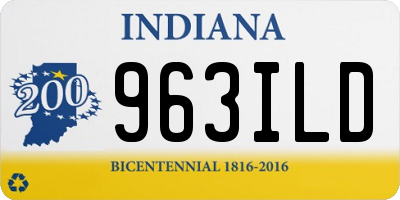 IN license plate 963ILD