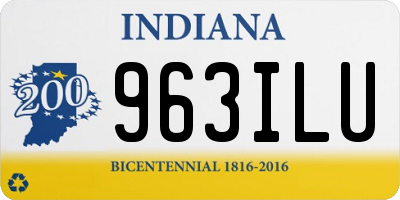 IN license plate 963ILU