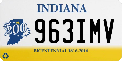 IN license plate 963IMV