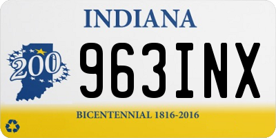 IN license plate 963INX
