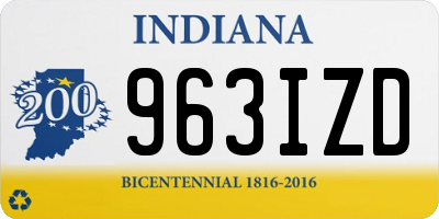 IN license plate 963IZD