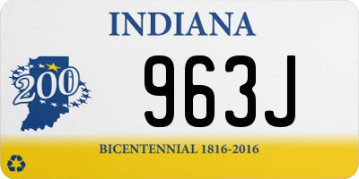 IN license plate 963J