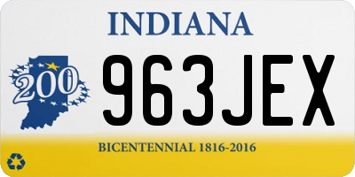 IN license plate 963JEX