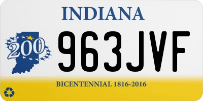 IN license plate 963JVF