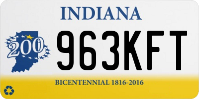 IN license plate 963KFT