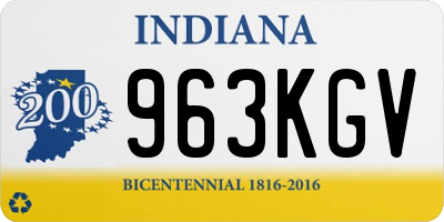 IN license plate 963KGV