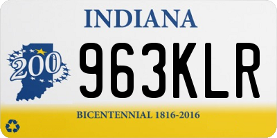 IN license plate 963KLR