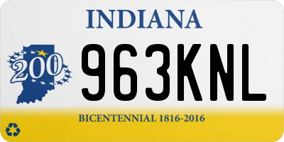 IN license plate 963KNL