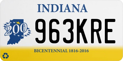 IN license plate 963KRE