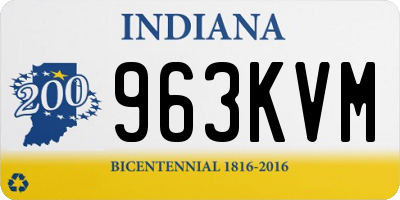 IN license plate 963KVM