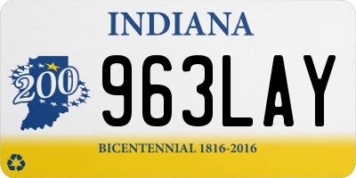 IN license plate 963LAY